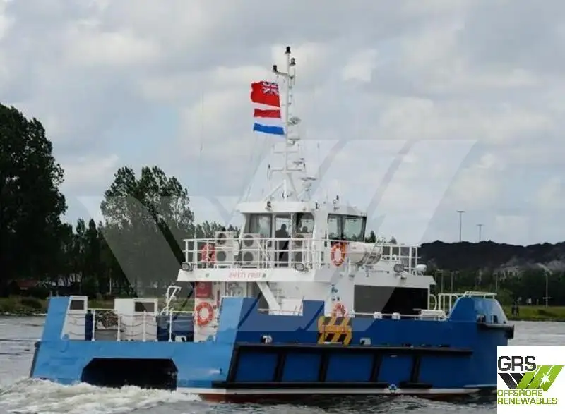 Servicefartyg för vindkraftsparker till salu